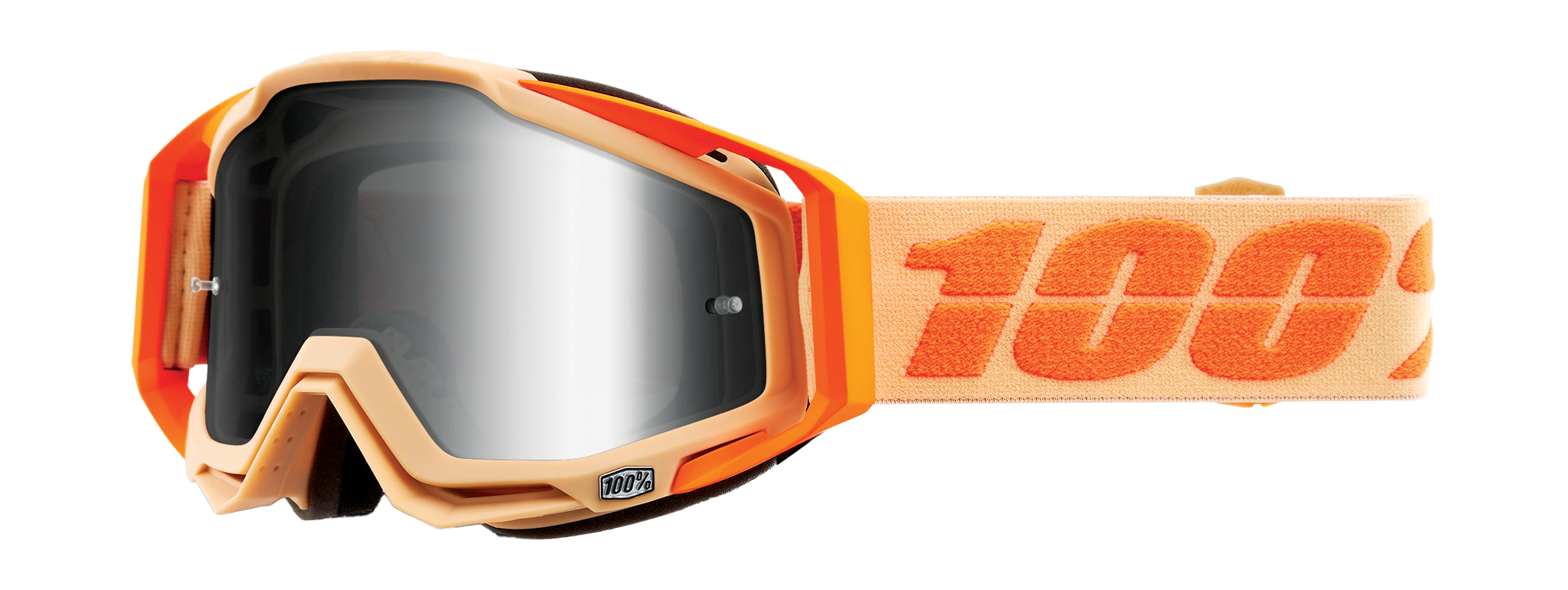 100% Crossbril Racecraft 1 Sahara - Spiegel Zilver Lens