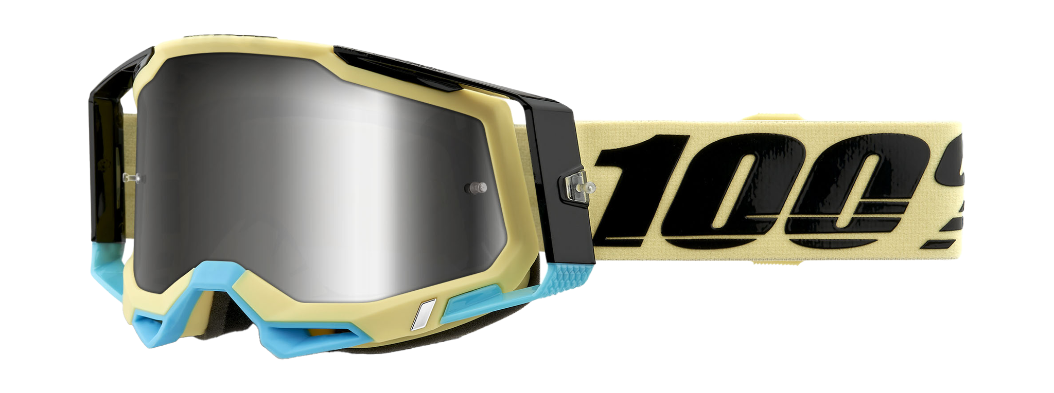 100% Crossbril Racecraft 2 Airblast - Spiegel Zilver Lens