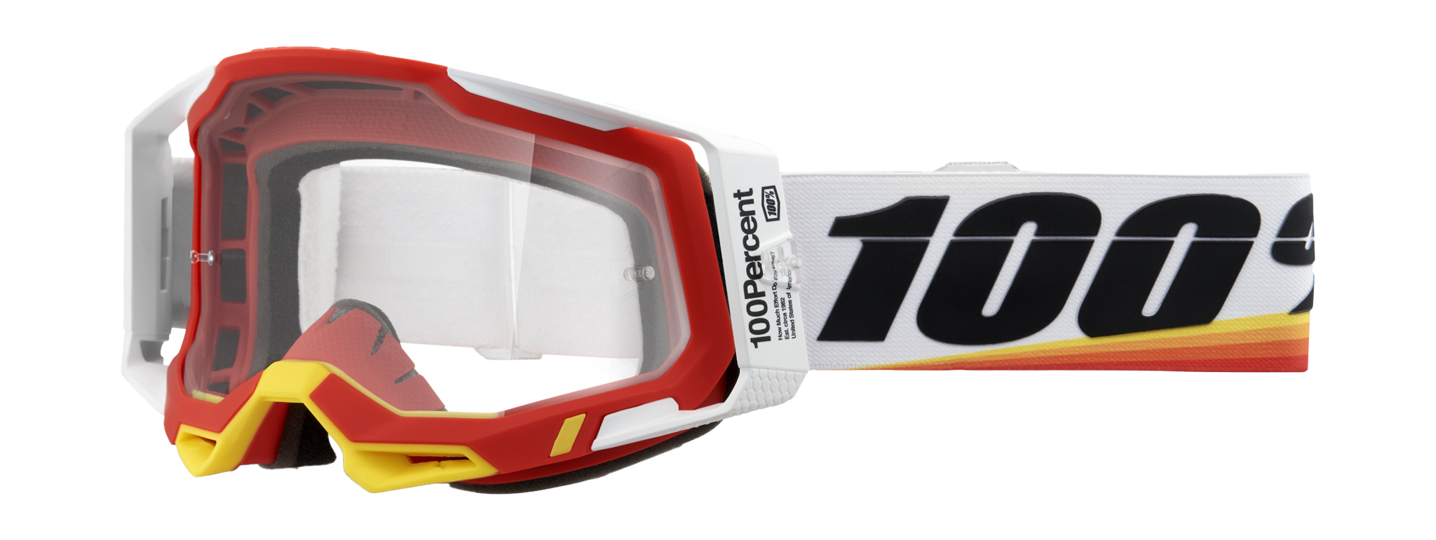 100% Crossbril Racecraft 2 Arsham Red - Clear Lens