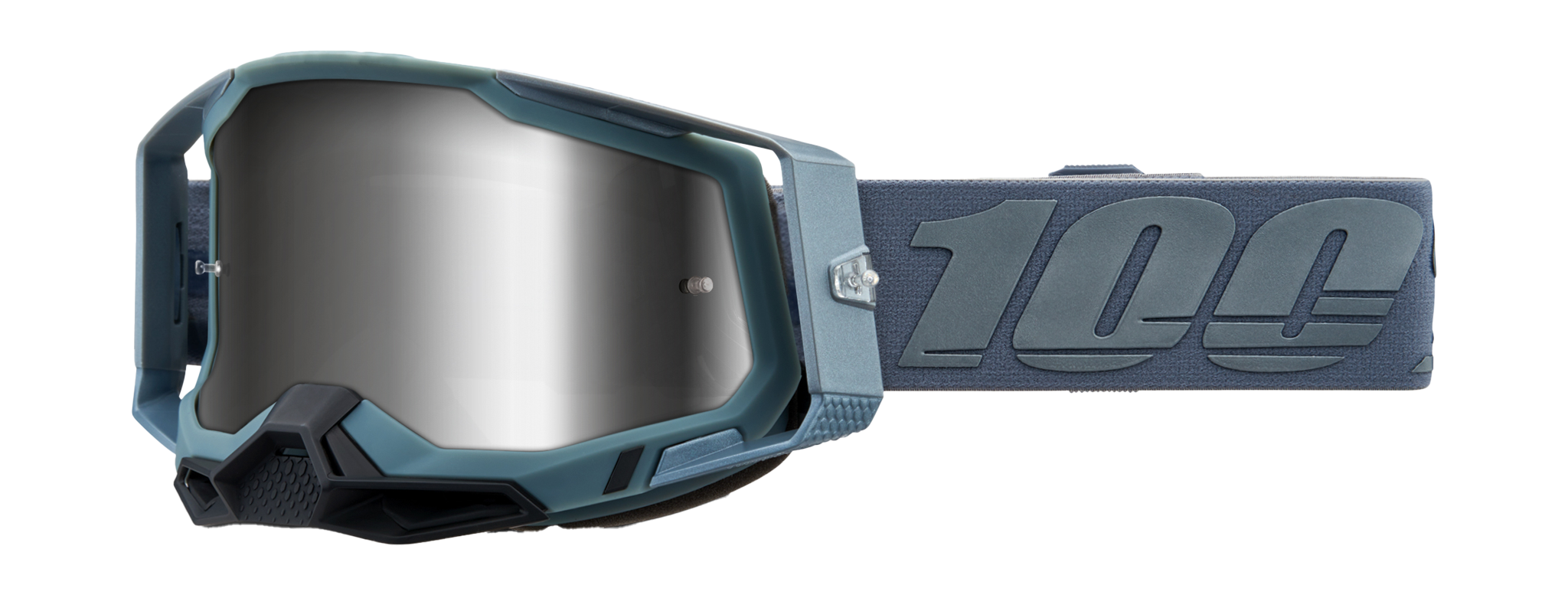 100% Crossbril Racecraft 2 Battleship - Spiegel Zilver Lens