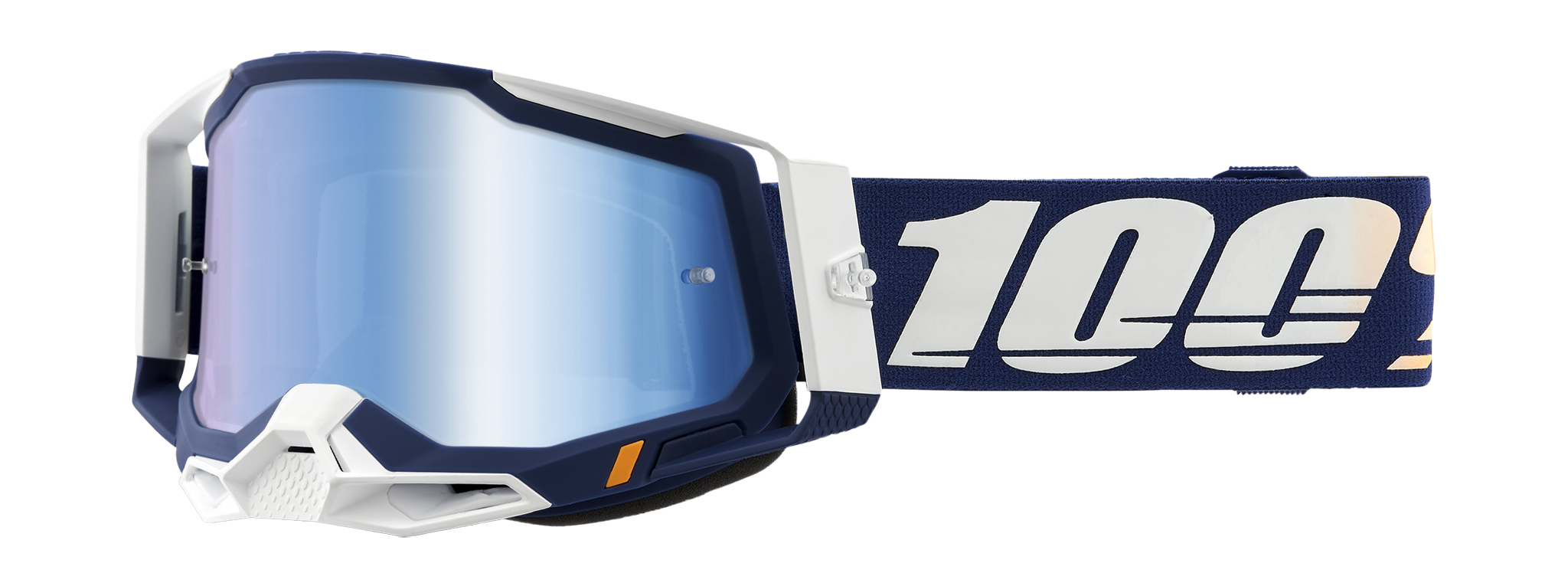 100% Crossbril Racecraft 2 Concordia - Spiegel Blauw Lens