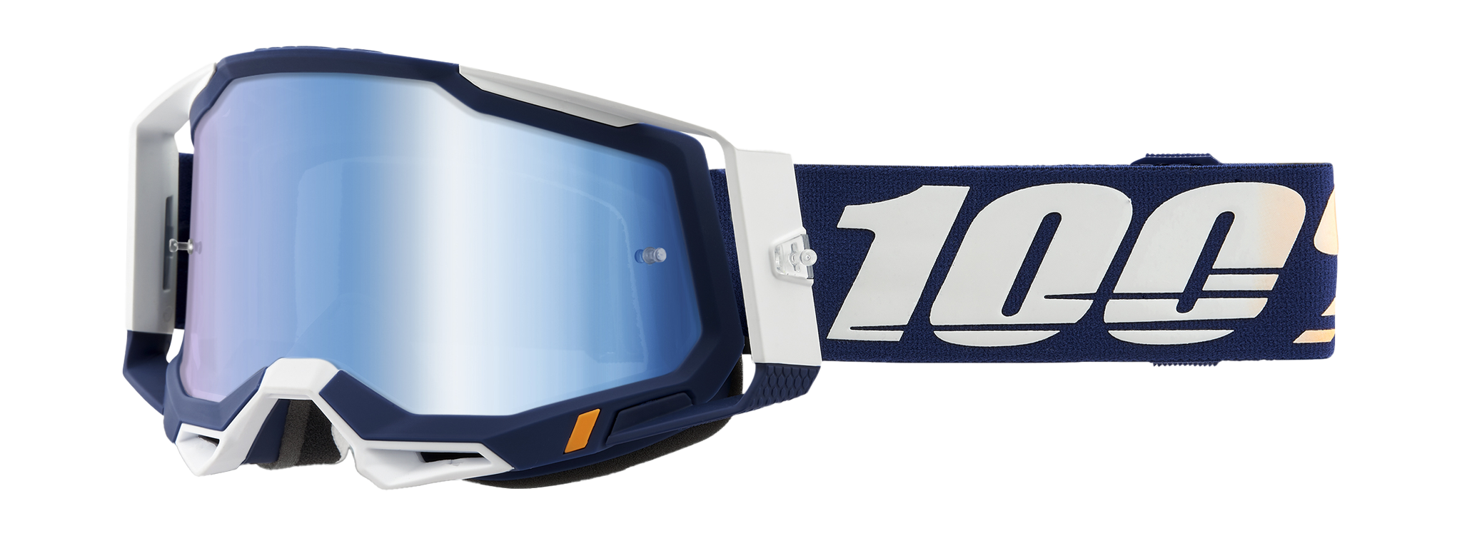 100% Crossbril Racecraft 2 Concordia - Spiegel Blauw Lens