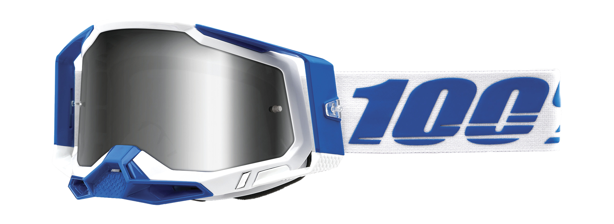 100% Crossbril Racecraft 2 Isola - Spiegel Zilver Flash Lens