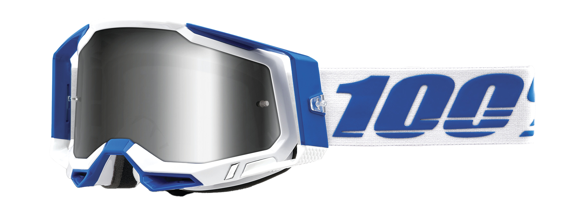 100% Crossbril Racecraft 2 Isola - Spiegel Zilver Flash Lens