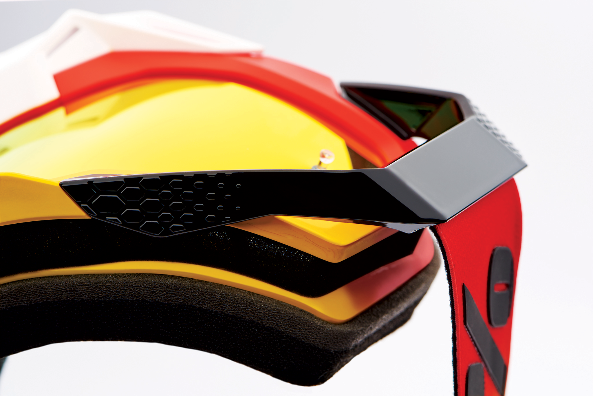 100% Crossbril Racecraft 2 Ogusto - Spiegel Rood Lens