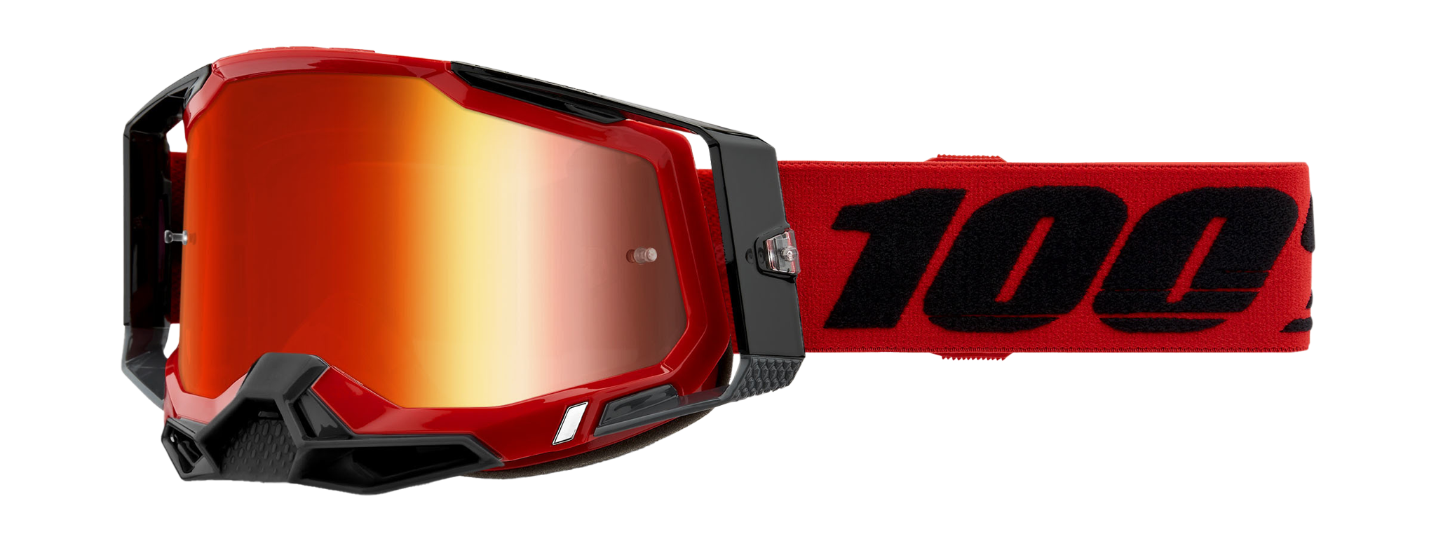 100% Crossbril Racecraft 2 Red - Spiegel Rood Lens