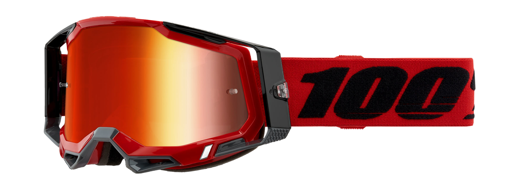 100% Crossbril Racecraft 2 Red - Spiegel Rood Lens