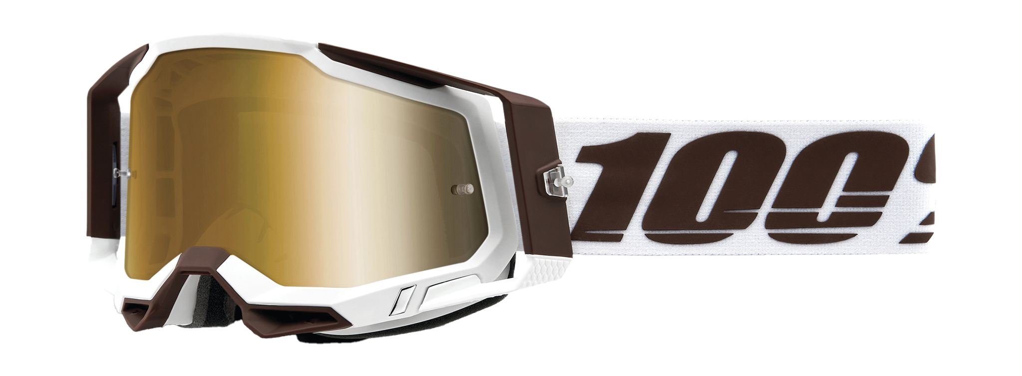 100% Crossbril Racecraft 2 Snowbird - Spiegel True Goud Lens