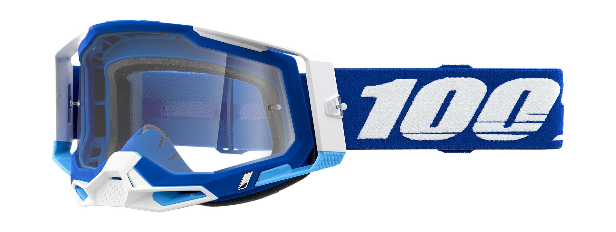 100% Crossbril Racecraft 2 SP22 Blue - Clear Lens