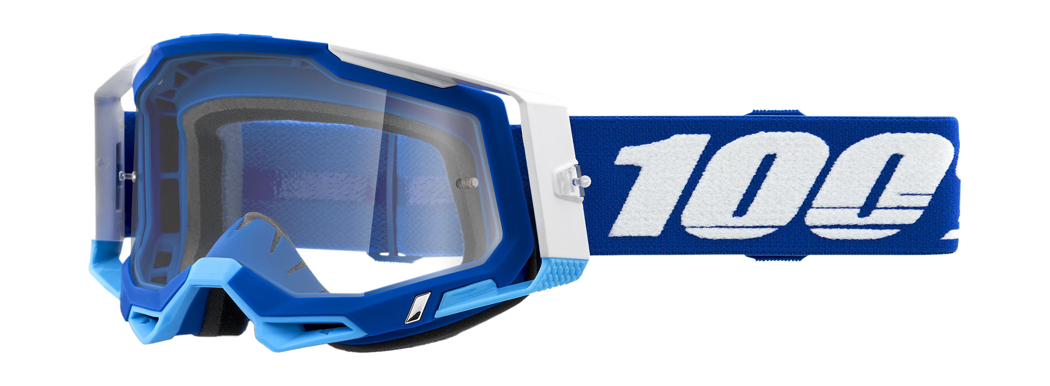 100% Crossbril Racecraft 2 SP22 Blue - Clear Lens