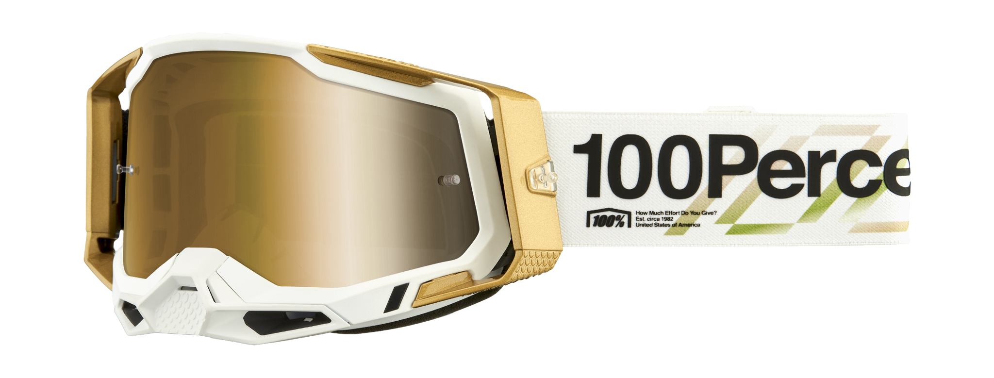 100% Crossbril Racecraft 2 Succession - Spiegel True Goud Lens