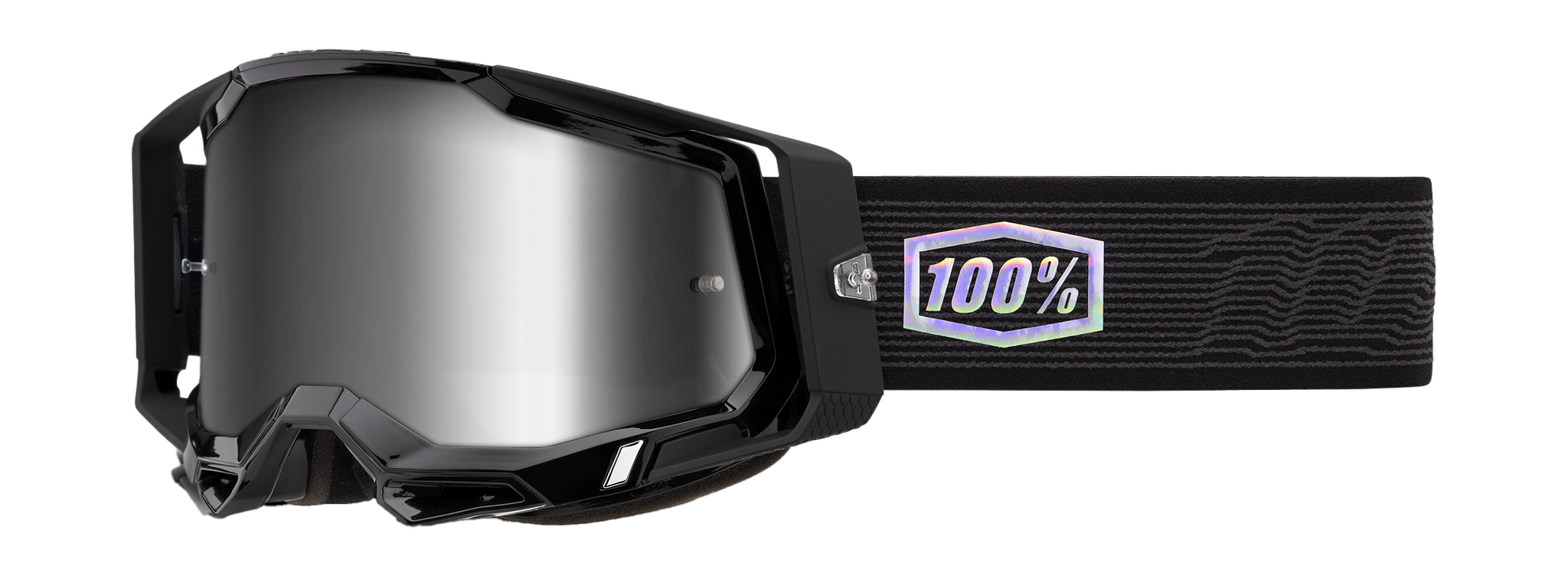 100% Crossbril Racecraft 2 Topo - Spiegel Zilver Lens