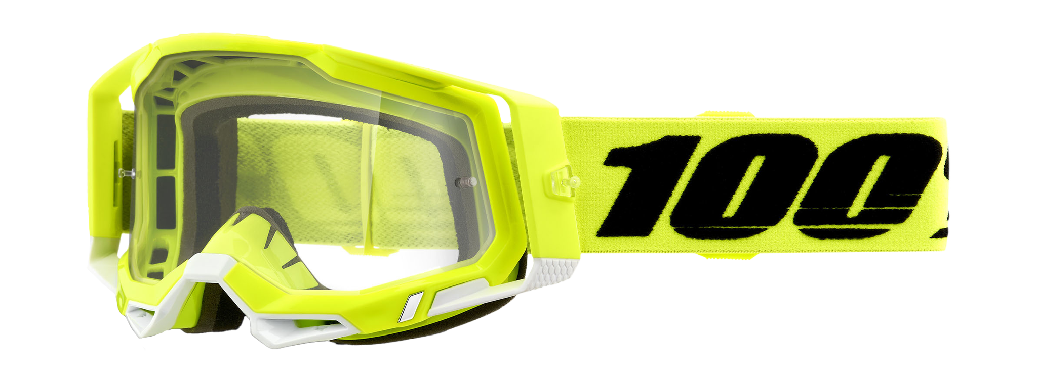 100% Crossbril Racecraft 2 Yellow - Clear Lens