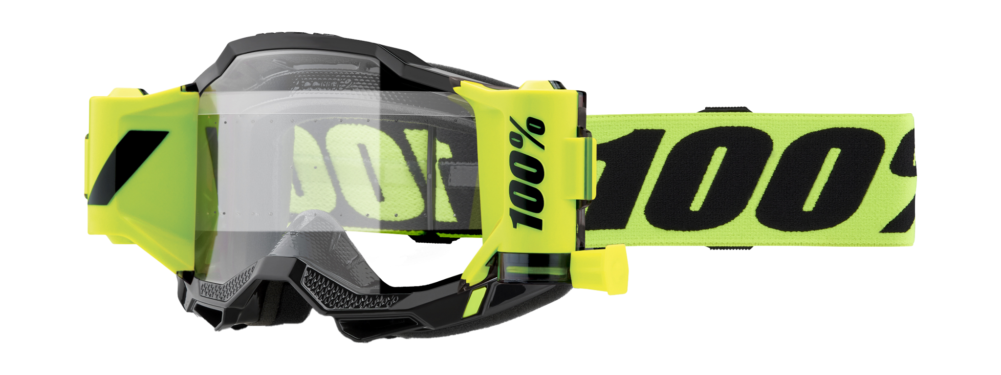 100% Crossbril Roll-Off Accuri 2 Forecast Neon Yellow - Clear Lens