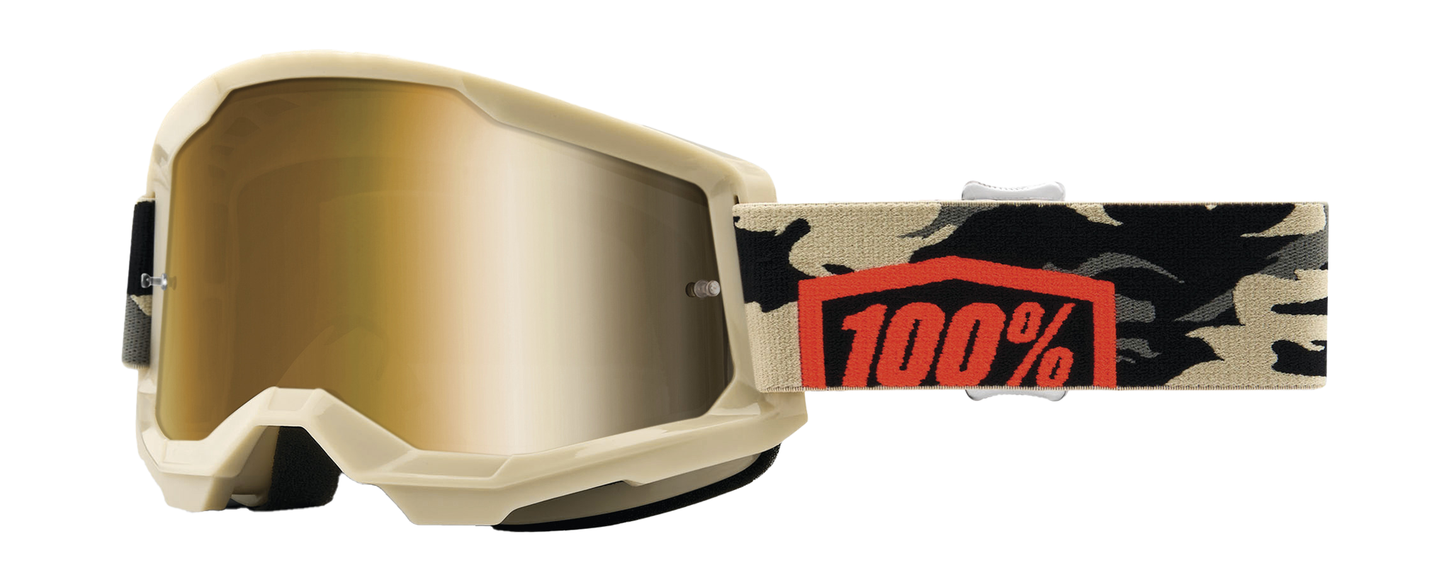 100% Crossbril Strata 2 Kombat - Spiegel True Goud Lens
