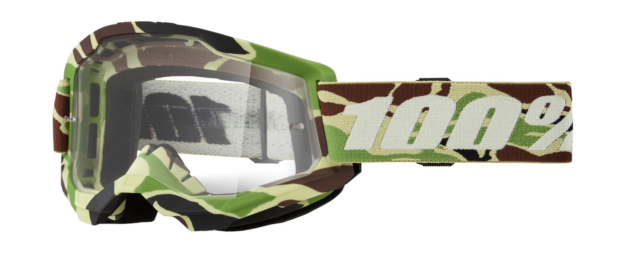 100% Crossbril Strata 2 War Camo - Clear Lens