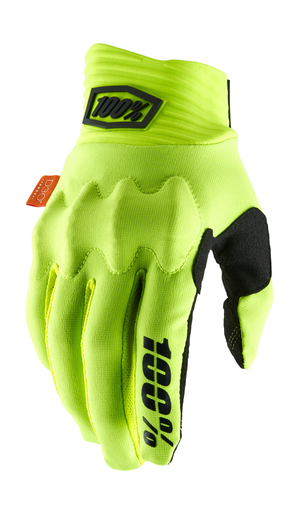 100% Crosshandschoenen Cognito D3O - Fluo Geel / Zwart