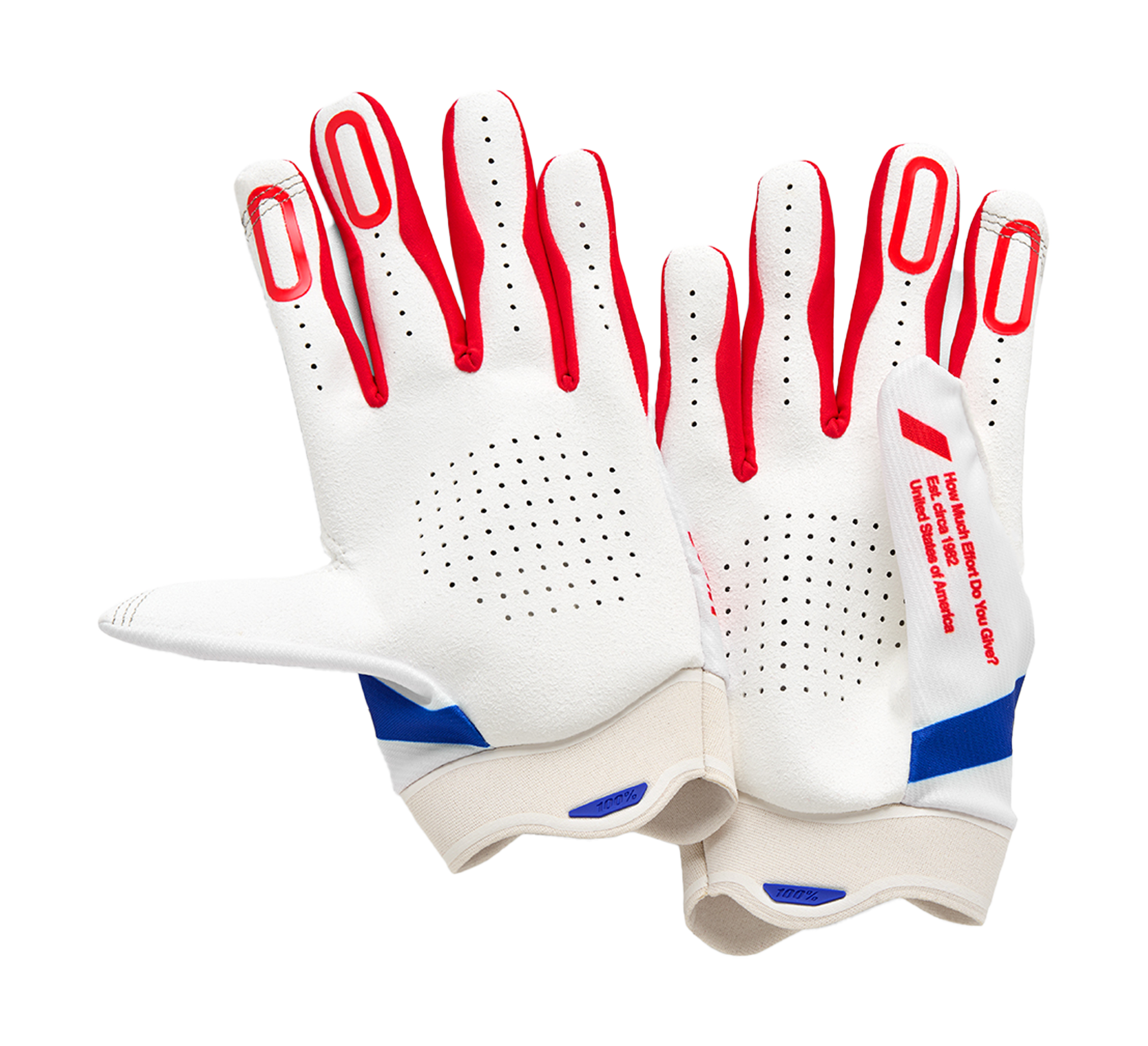 100% Crosshandschoenen iTrack - Blauw / Wit