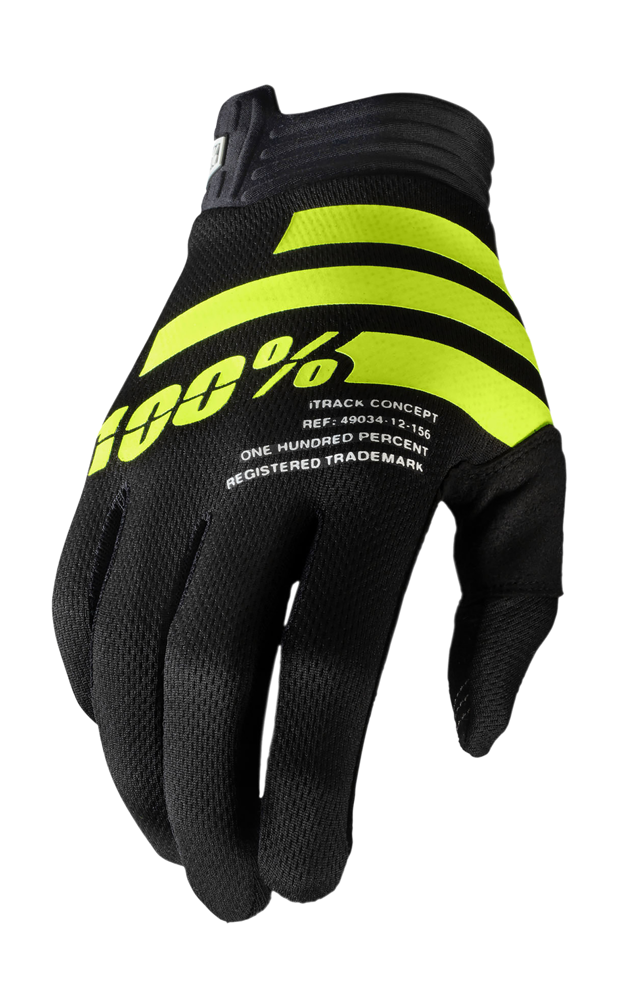 100% Crosshandschoenen iTrack - Zwart / Fluo Geel