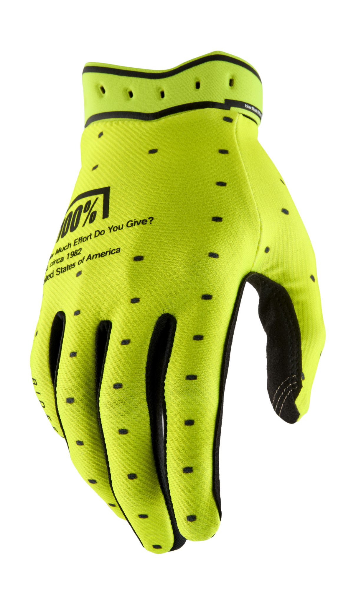 100% Crosshandschoenen Ridefit - Fluo Geel