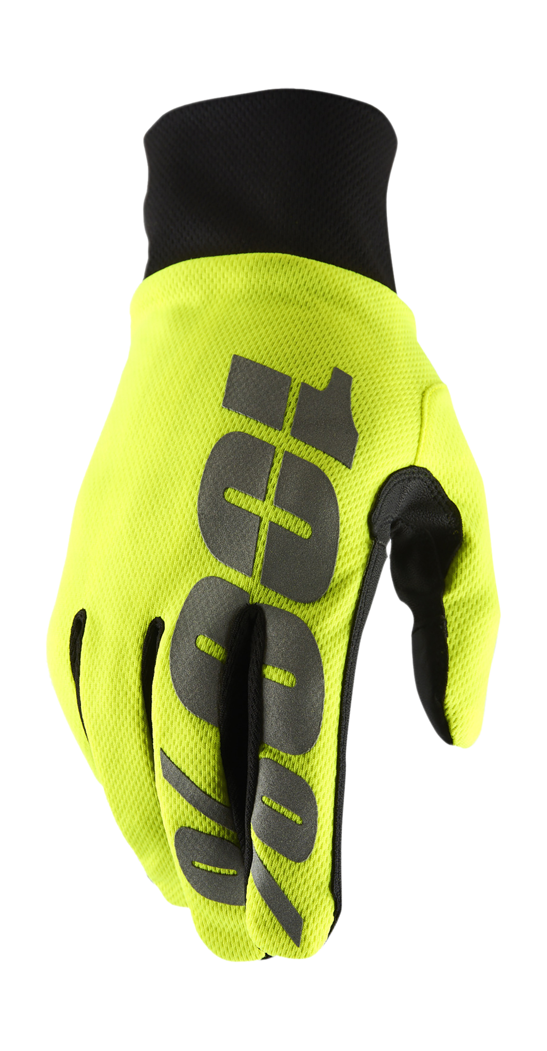 100% Crosshandschoenen Winter Hydromatic Waterproof - Neon Geel