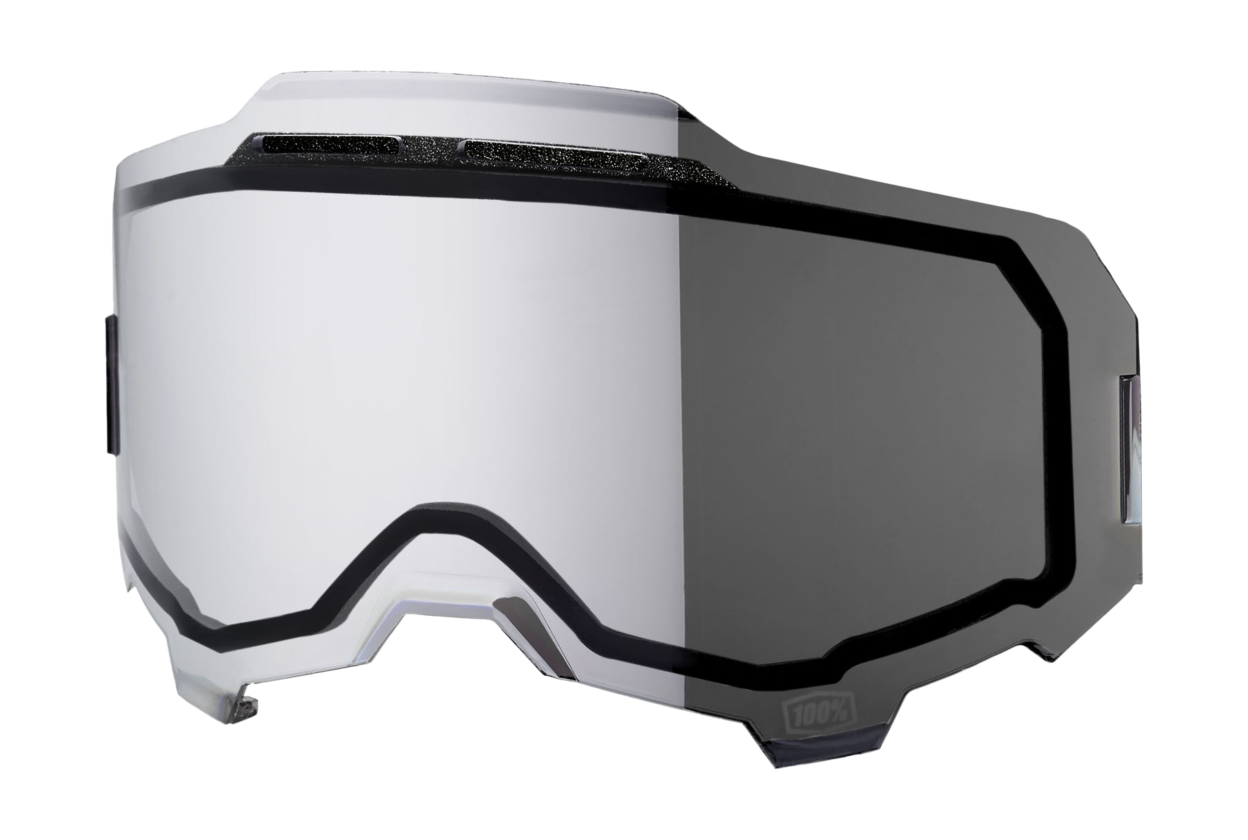 100% Lens ARMEGA / ARMATIC - Injected Dual Vented Spiegel Zilver Flash