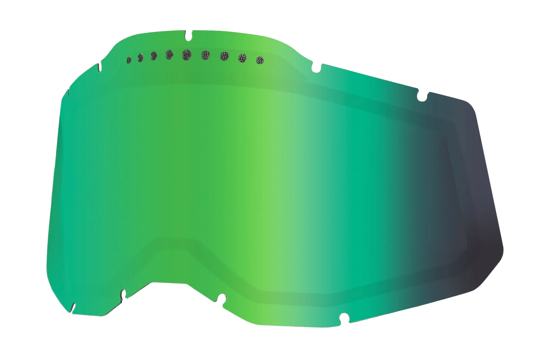 100% Lens RC2/AC2/ST2 - Dual Vented Spiegel Groen