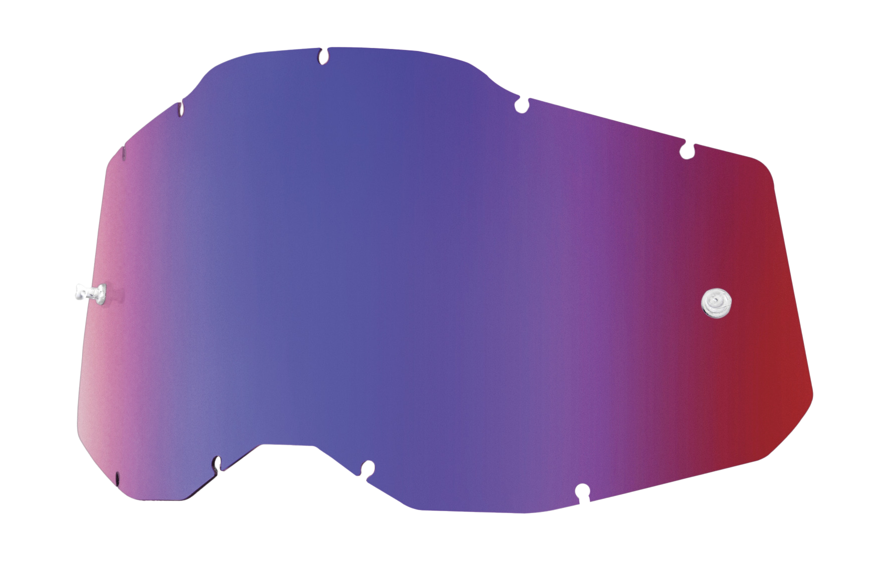 100% Lens RC2/AC2/ST2 - Standaard Spiegel Rood / Blauw