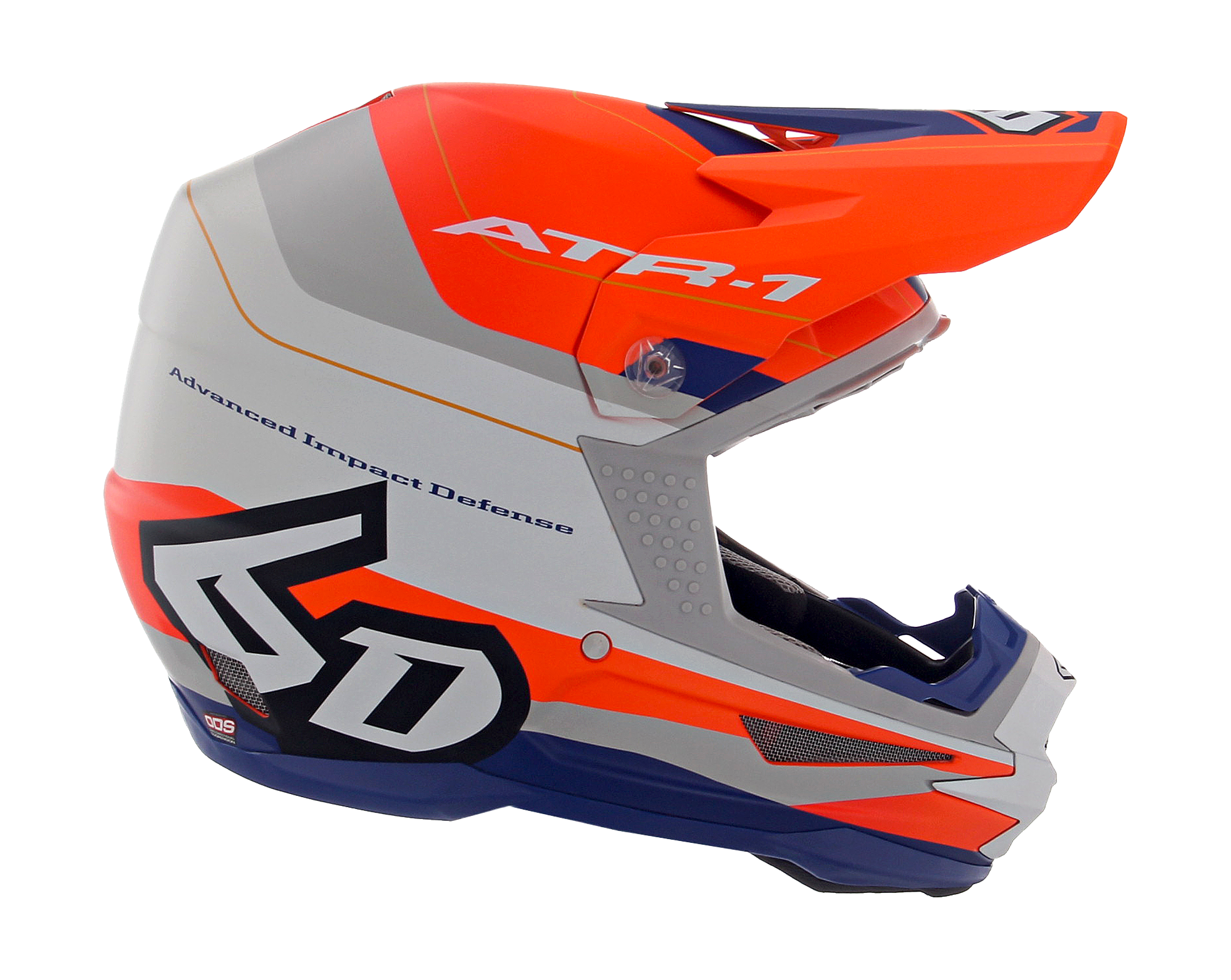 6D Crosshelm ATR-1 Pace - Oranje / Blauw / Wit