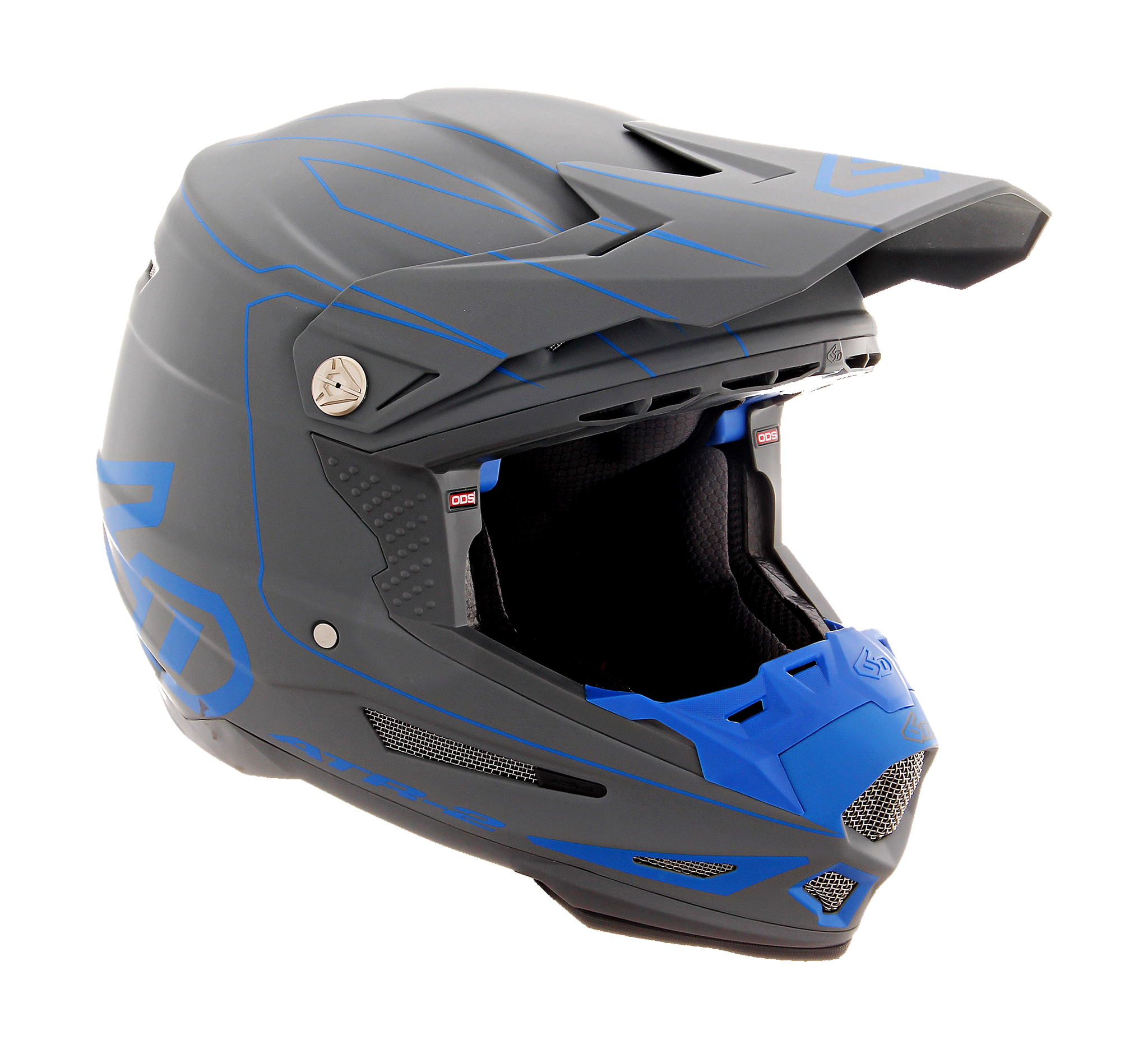 6D Crosshelm ATR-2 Recon - Grijs / Blauw