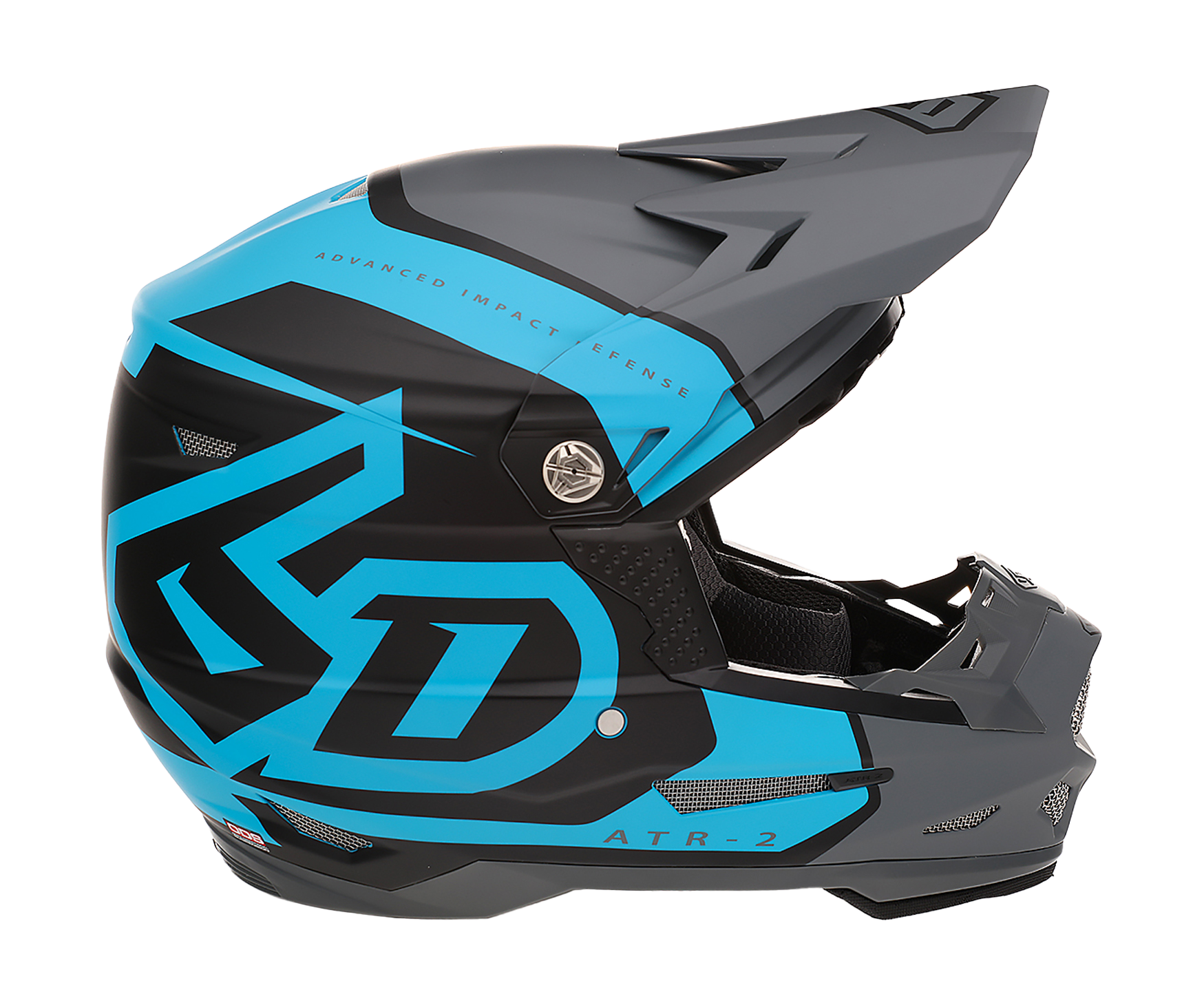 6D Crosshelm ATR-2 Torque - Mat Cyan / Grijs