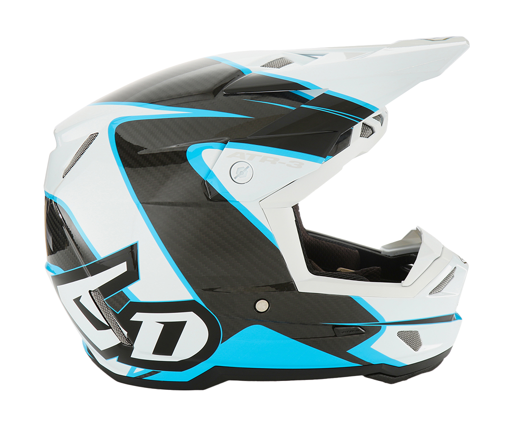 6D Crosshelm ATR-3 Wave - Cyan / Wit
