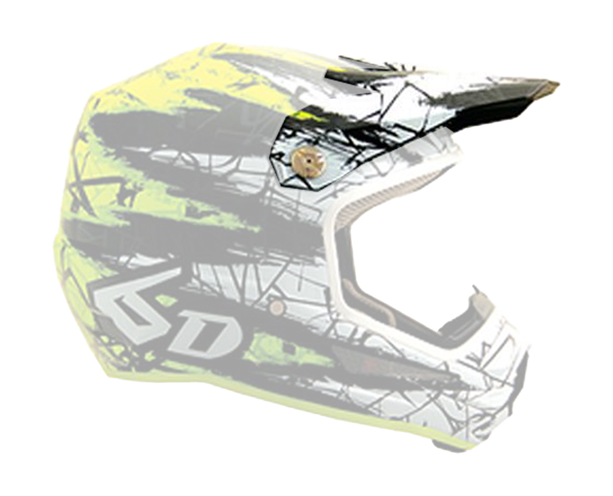 6D Helmklep ATR-1 Chaos Graphic - Yellow Gloss