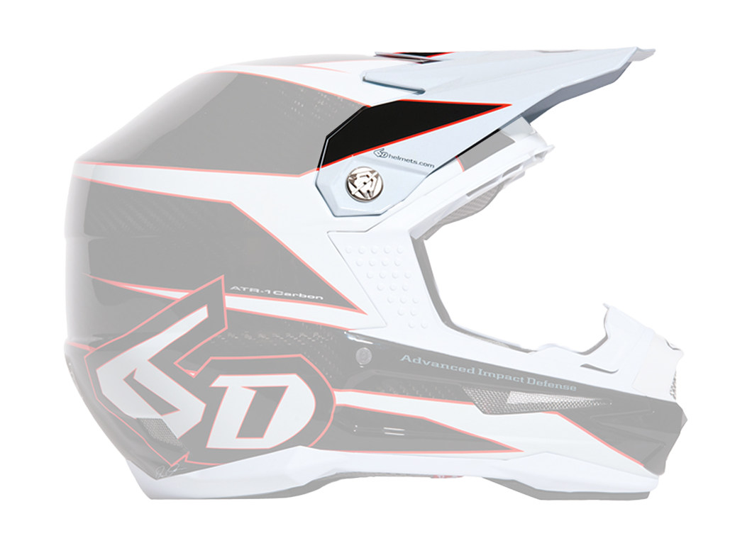 6D Helmklep ATR-1 Evo Carbon - White Gloss Finish
