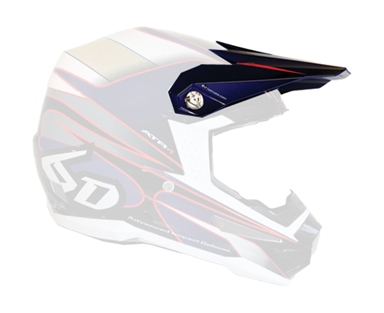 6D Helmklep ATR-1 Hornet Graphic - Blauw