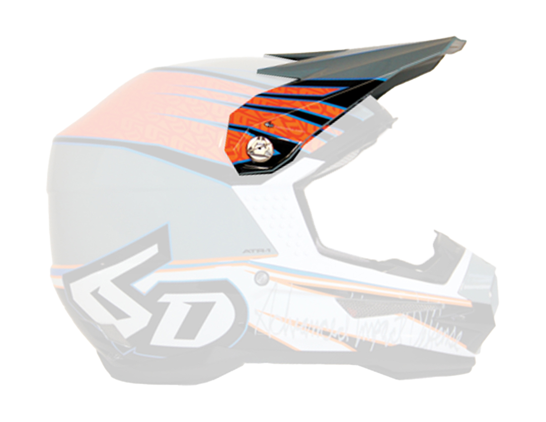 6D Helmklep ATR-1 Intruder Graphic - Oranje / Zwart