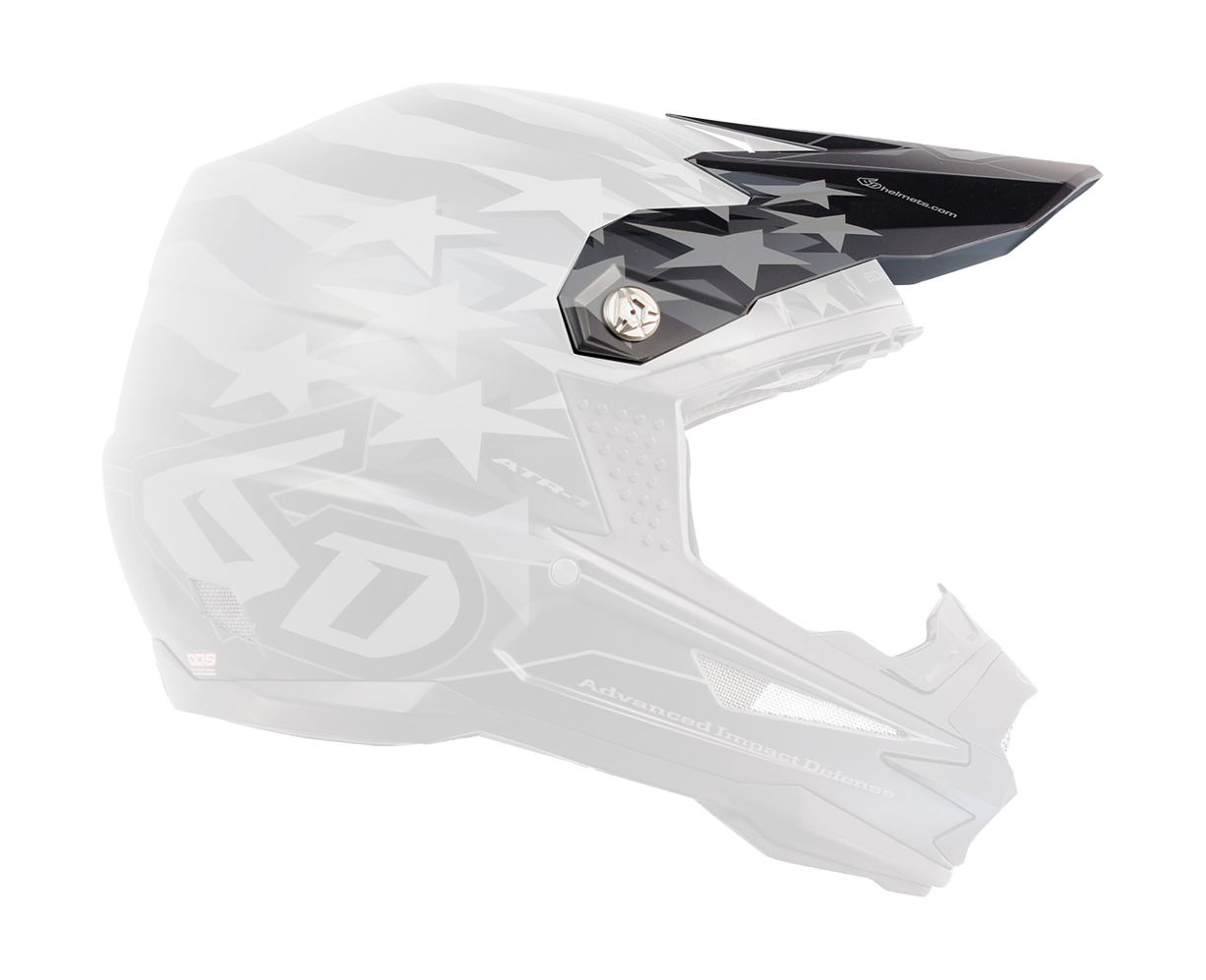 6D Helmklep ATR-1 Patriot - Mat Zwart