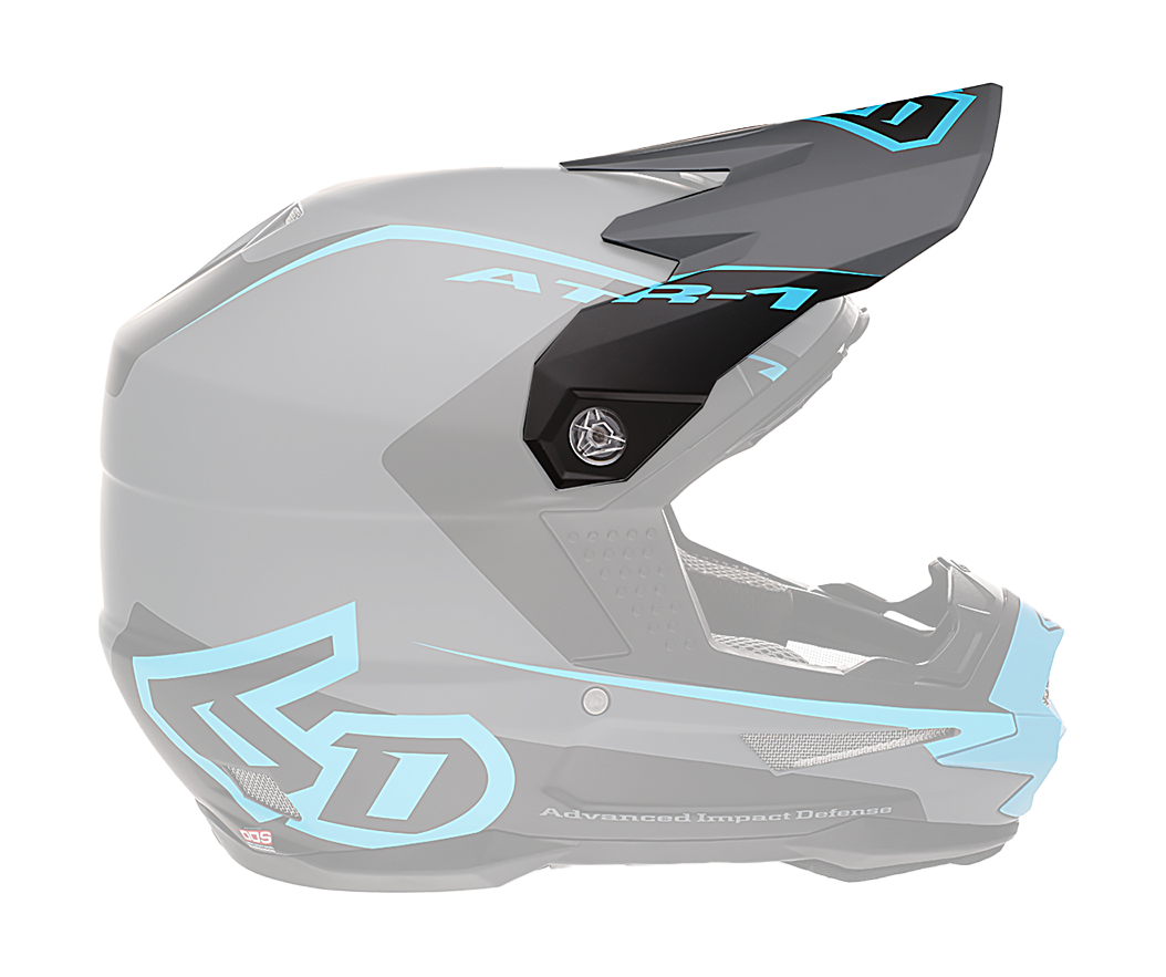 6D Helmklep ATR-1 Stealth - Cyan