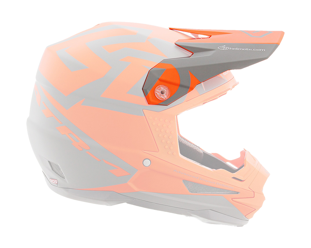 6D Helmklep ATR-1 Switch - Grijs / Oranje