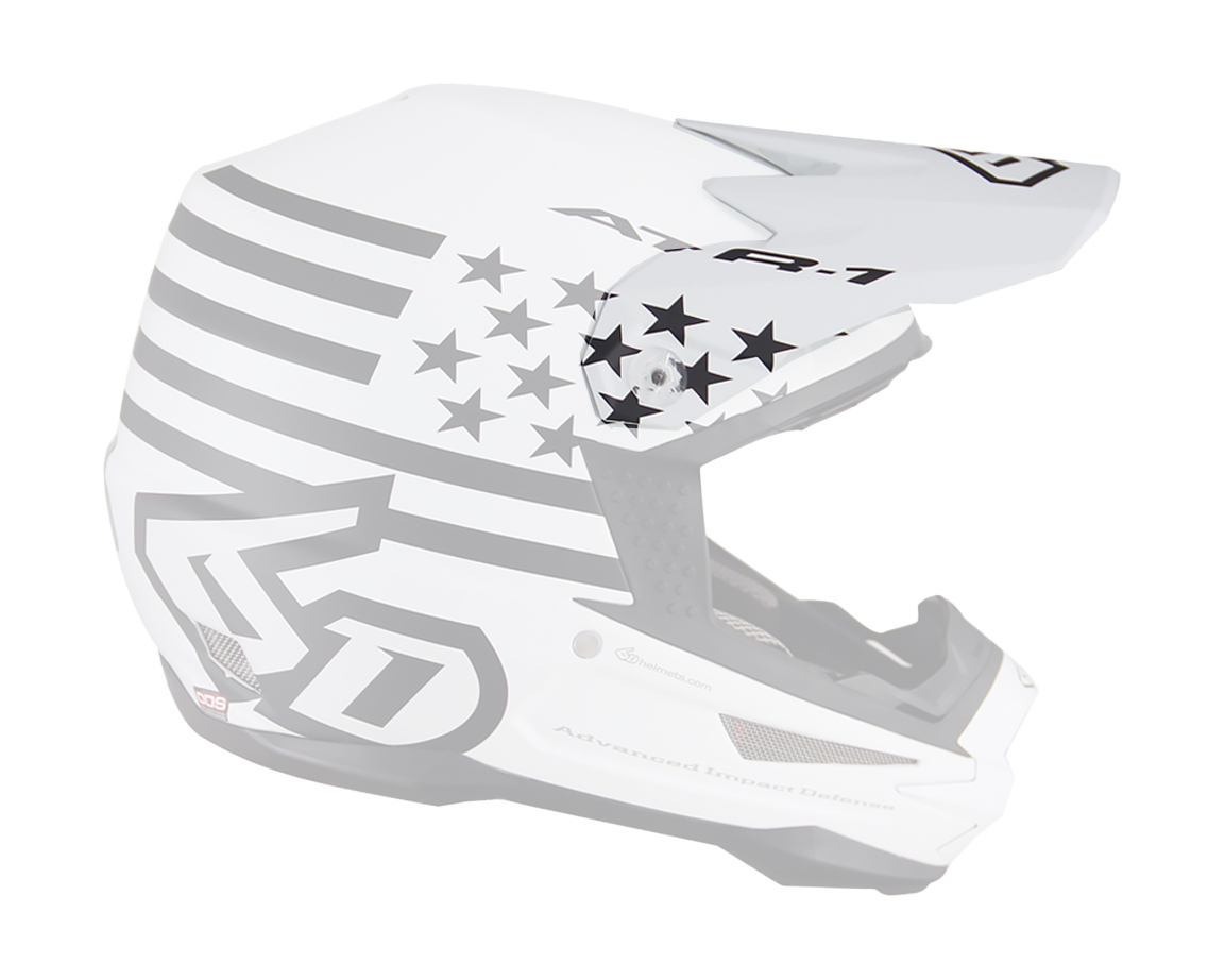 6D Helmklep ATR-1 Tactical - Wit / Zwart