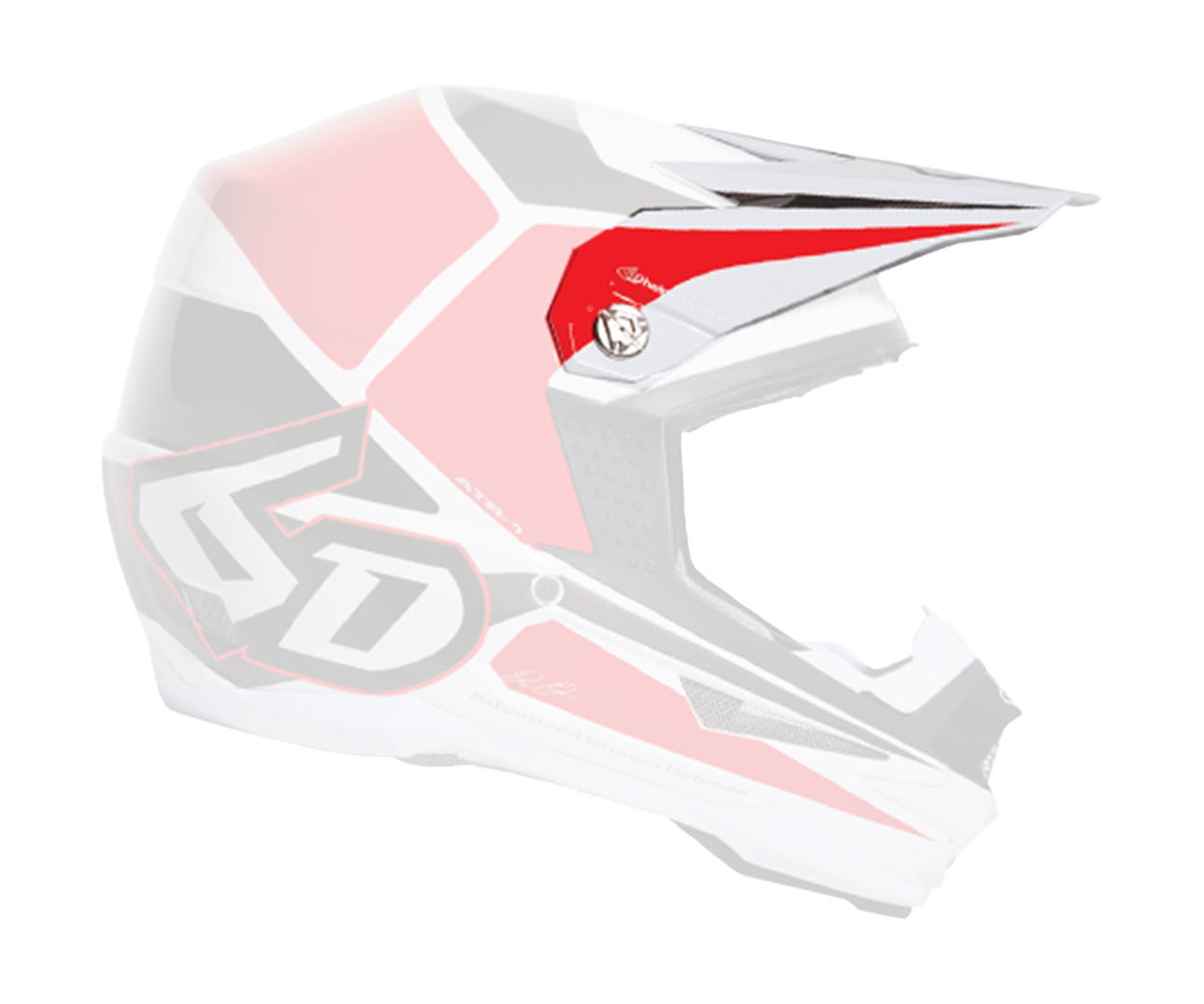 6D Helmklep ATR-1 Tech - Rood