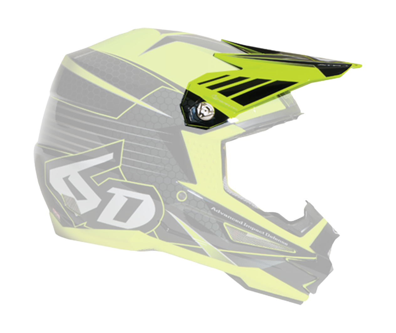6D Helmklep ATR-1 V2 Blade - Neon Geel