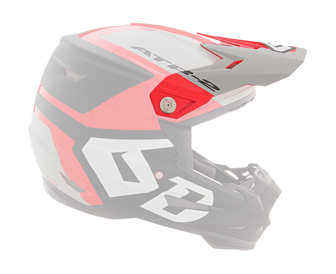 6D Helmklep ATR-2 Helo - Rood / Grijs