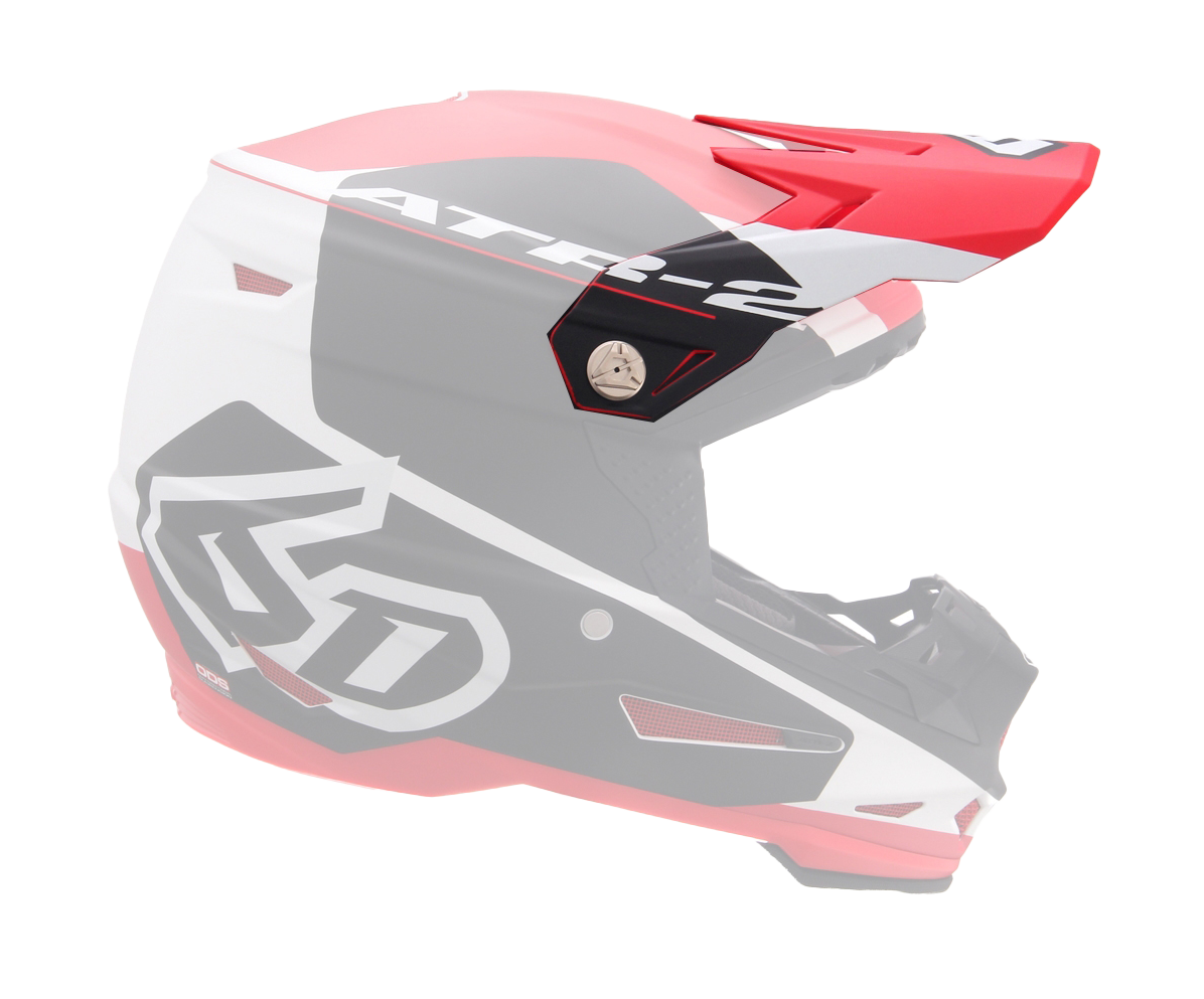 6D Helmklep ATR-2 Shadow - Rood / Zwart