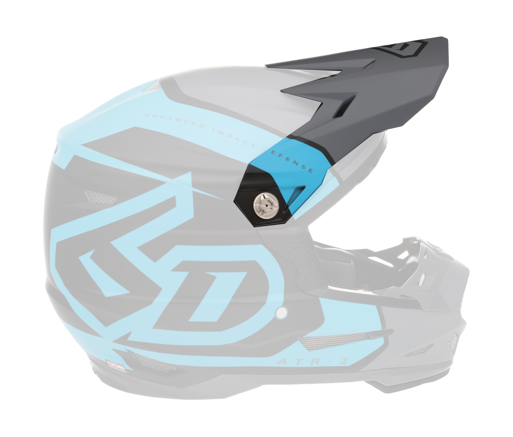 6D Helmklep ATR-2 Torque - Mat Cyan / Grijs