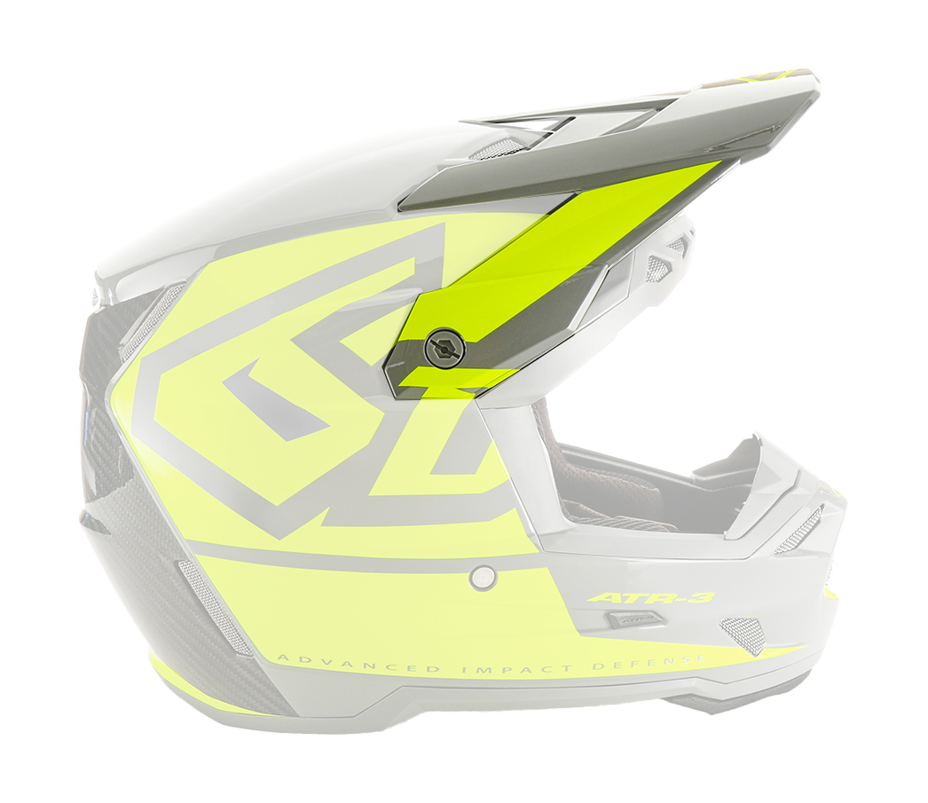 6D Helmklep ATR-3 Hex - Neon Geel