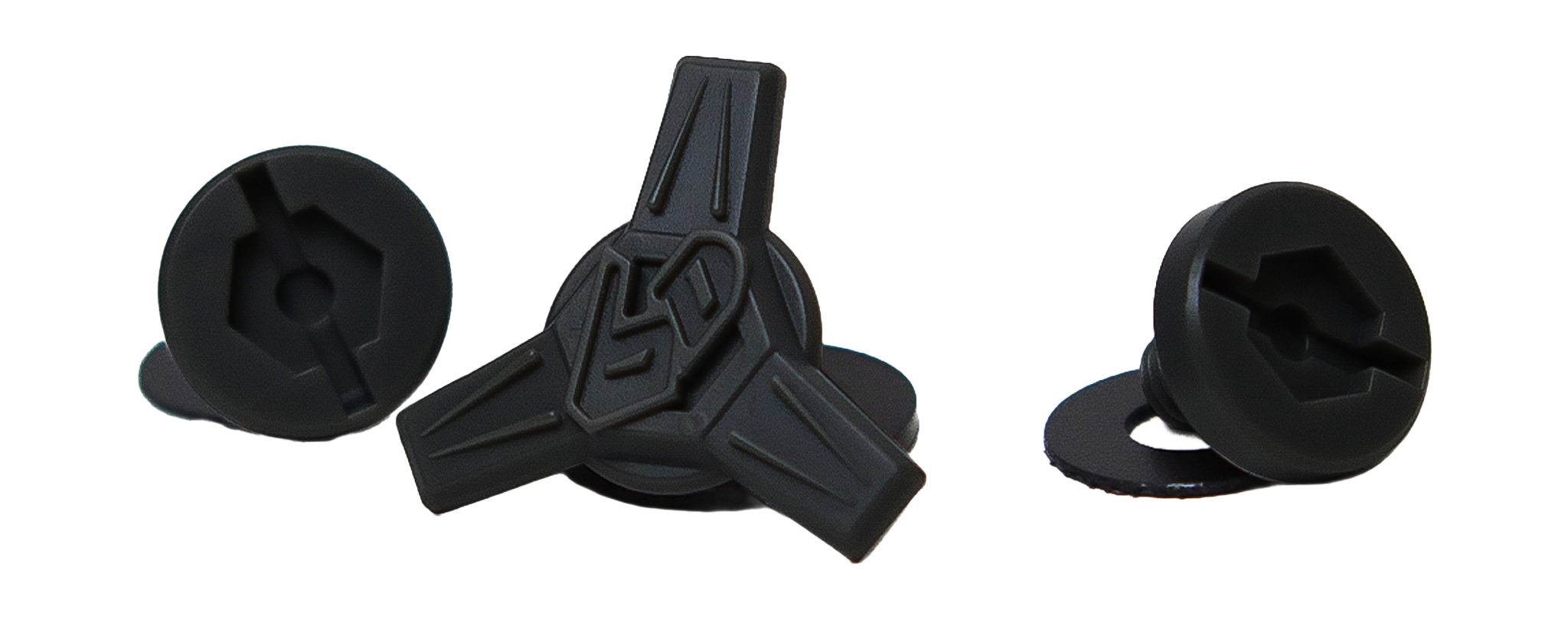 6D Helmklep Schroeven ATR-3 - Zwart - Set