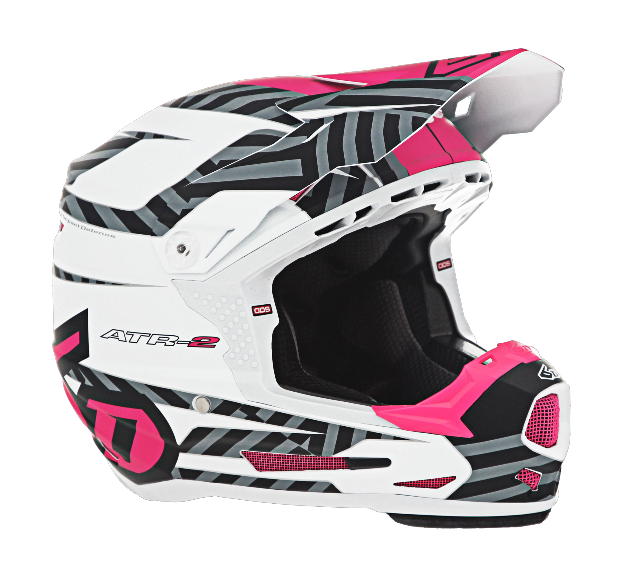 6D Kinder Crosshelm ATR-2Y Havoc - Roze / Wit / Zwart
