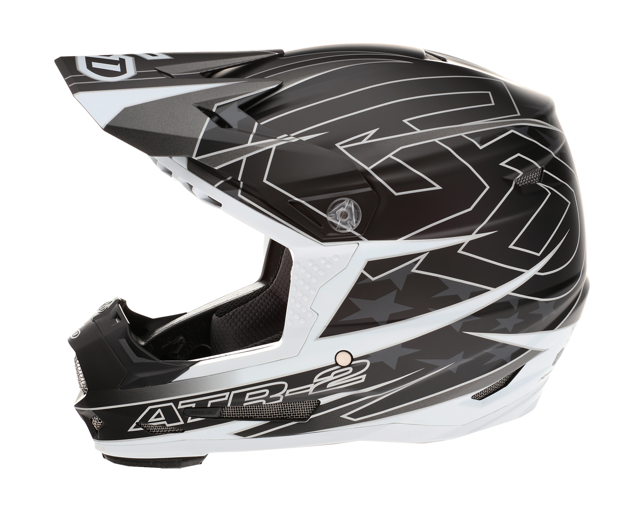 6D Kinder Crosshelm ATR-2Y Super Patriot - Rood / Wit / Blauw