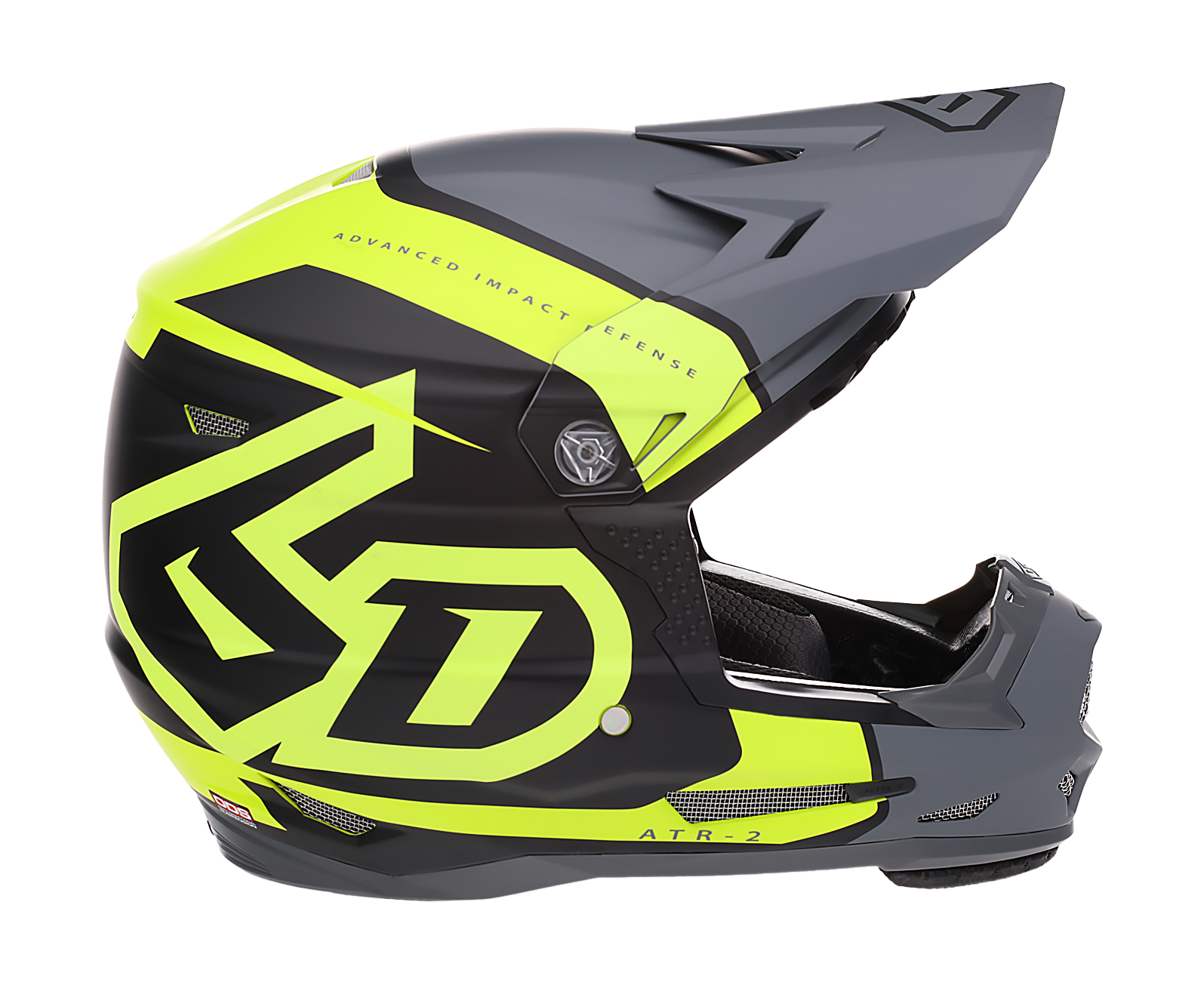 6D Kinder Crosshelm ATR-2Y Torque - Mat Neon / Geel